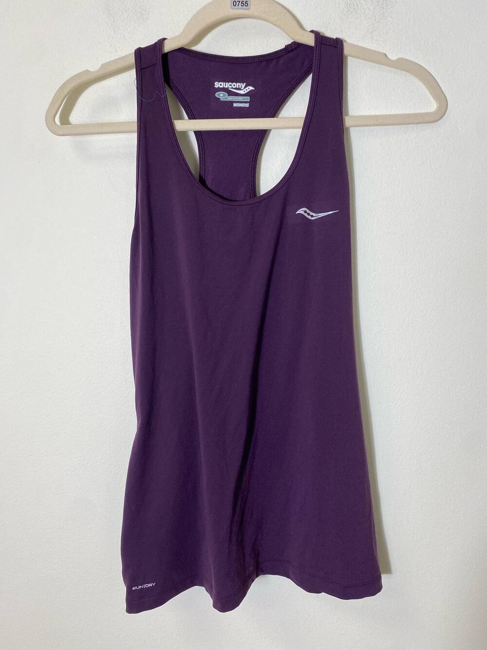 Saucony Run Dry Purple Athletic Tank Sz M